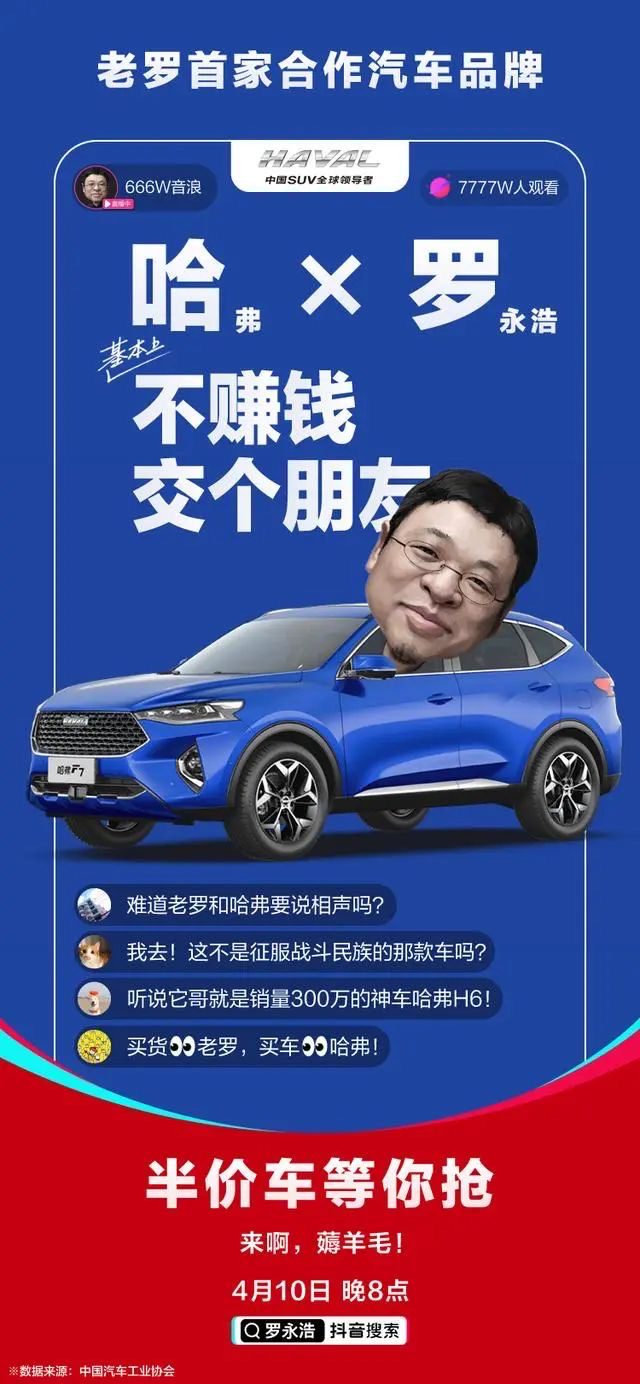 羅永浩：真正的勇士，敢于在直播間賣車｜史文杰